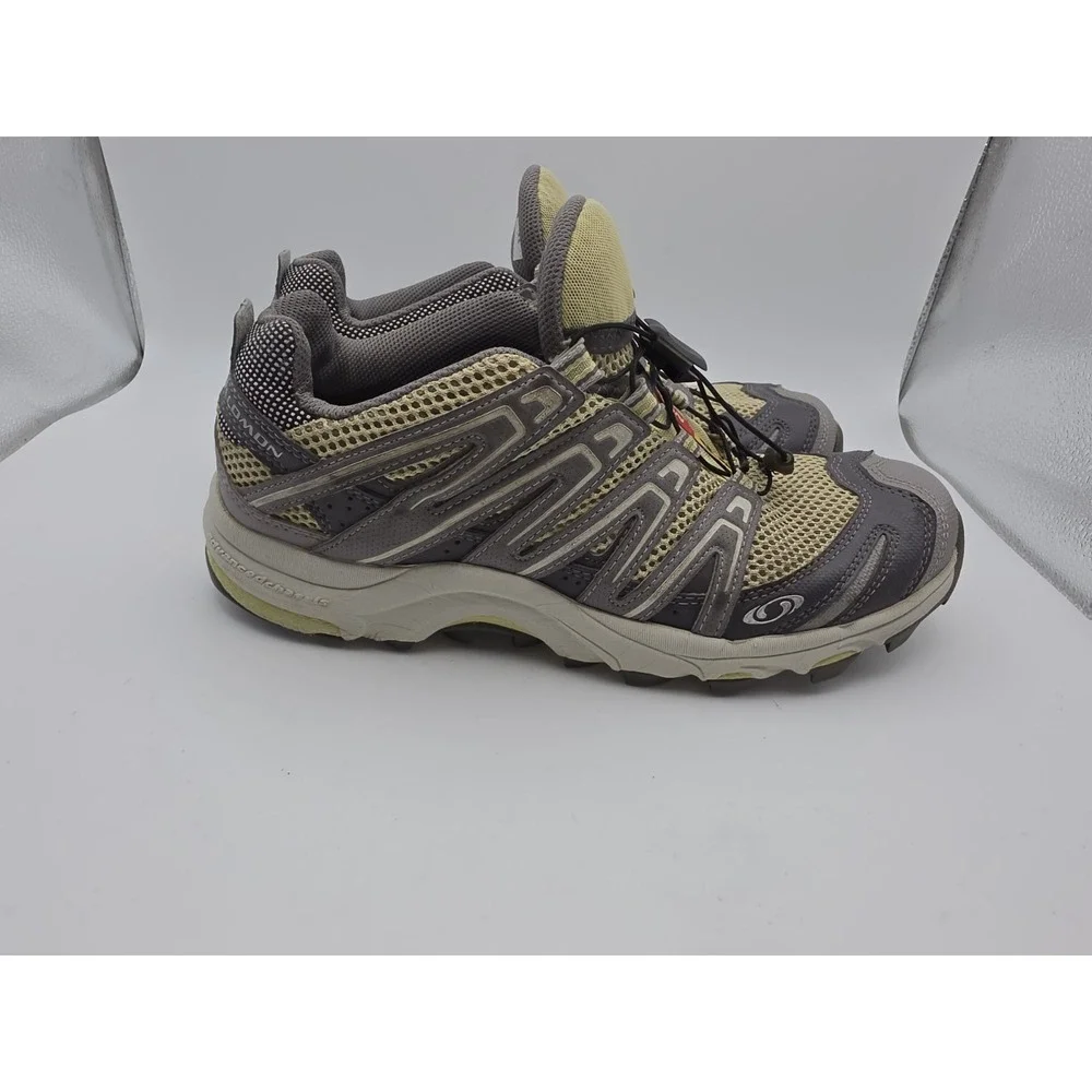 Salomon XA Comp 3 Women's Trail Running Shoes - Gray & Yellow Size 7.5